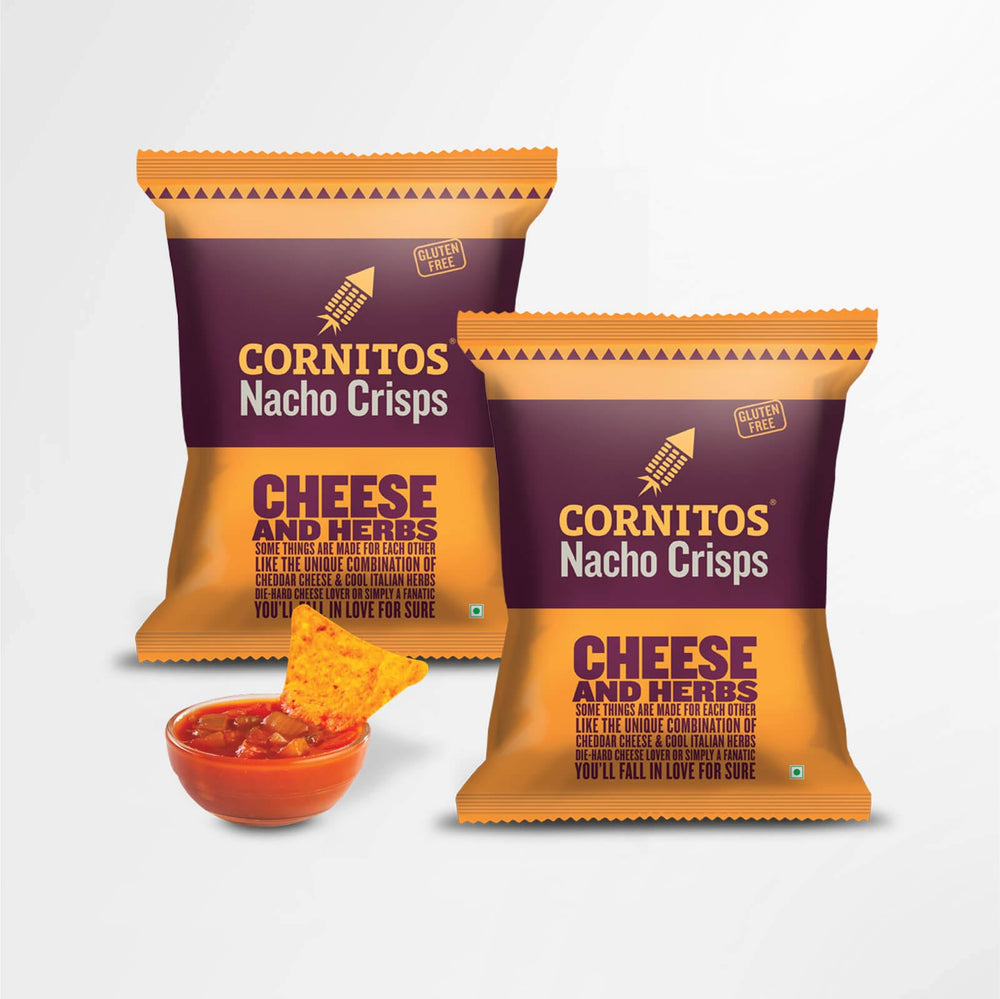 Cornitos Nacho Chips, Cheese & Herbs, 150g X 2 Pack Combo