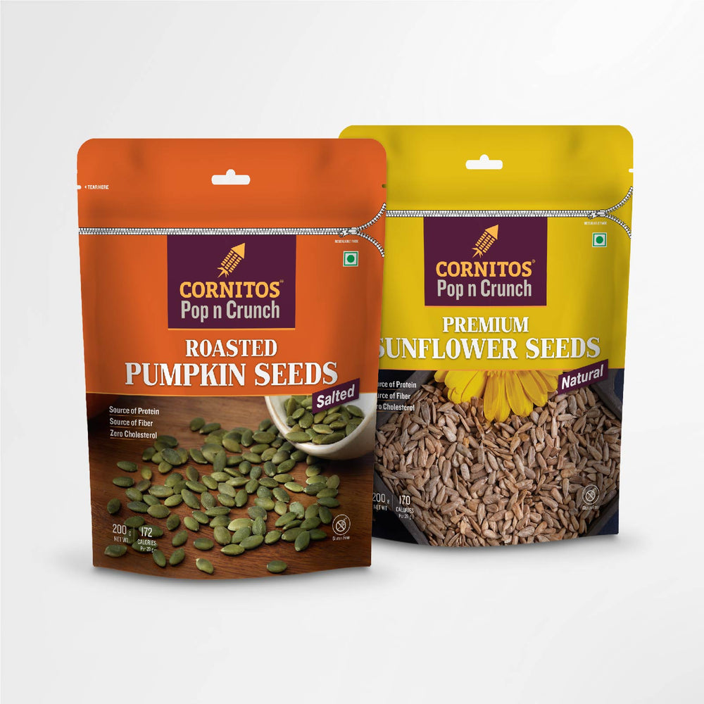 
            
                Load image into Gallery viewer, Immunity Booster Pack Seeds (Pumpkin Seeds + Sunflower Seeds) Combo
            
        