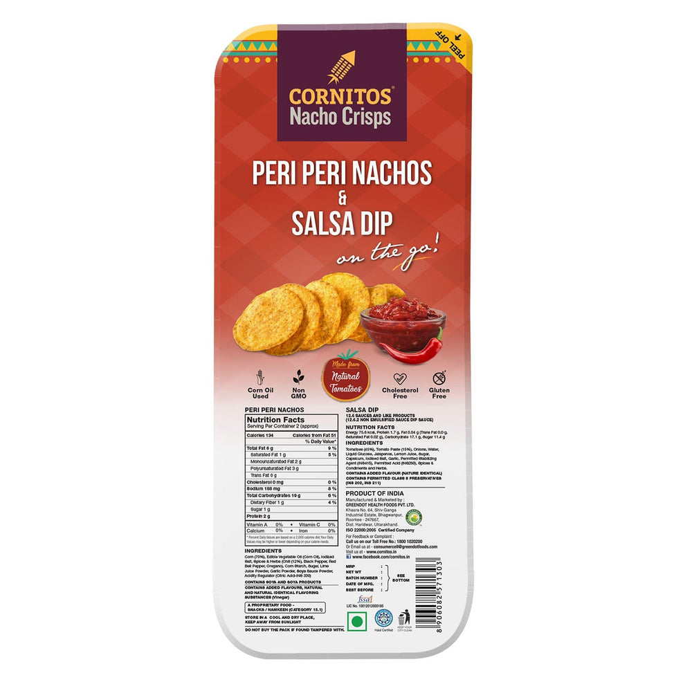 Cornitos Peri Peri Nachos & Salsa Dip Tray 70g x 6 Packs