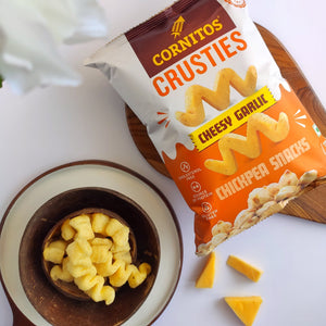 Cornitos Crusties - Cheesy Garlic Chickpea Puffs (Pack of 3)