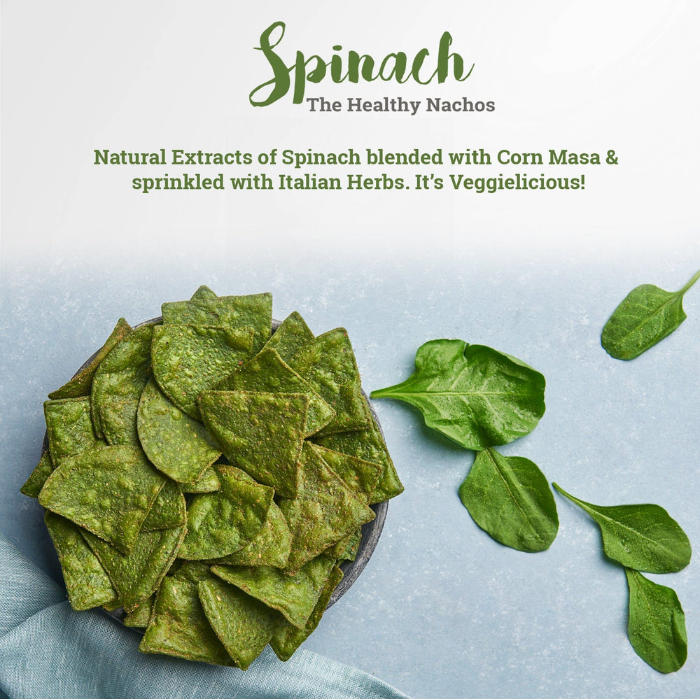 
            
                Load image into Gallery viewer, Cornitos Veggie Nachos Spinach Chips 70g X 2 Pack Combo
            
        